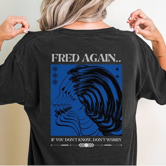 FRED AGAIN.. 黒 Tシャツ M Fred Again Shirt Comfort Colors Oversized T-shirt Lyrics Tee