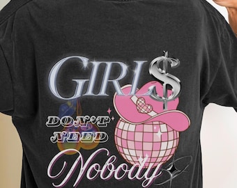 Girls x Dom Dolla Comfort Colors T-shirt, House Music Festival Apparel, EDM Concert Outfit, Dance Electronic Top DJ Fan Merch Oversized Tee