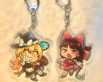 Touhou Project Reimu & Marisa Acrylic Keychains