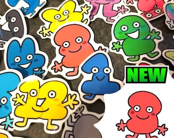 Small BFDI Algebralien Object Show Vinyl Stickers