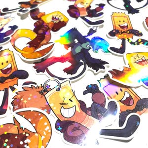 Holografische stickers TFMI met normaal karakter - objectshow