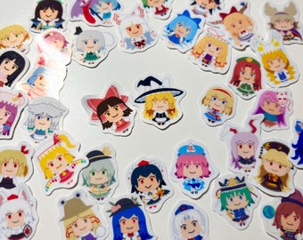 Tiny Touhou Project Holographic Vinyl Stickers