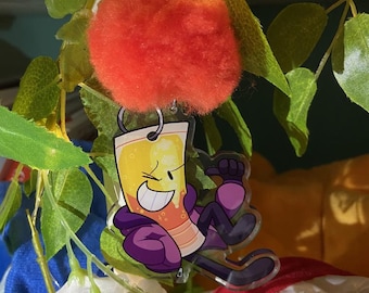 TFMI Lip Gloss Acrlyic Keychain w/ pompom - object show