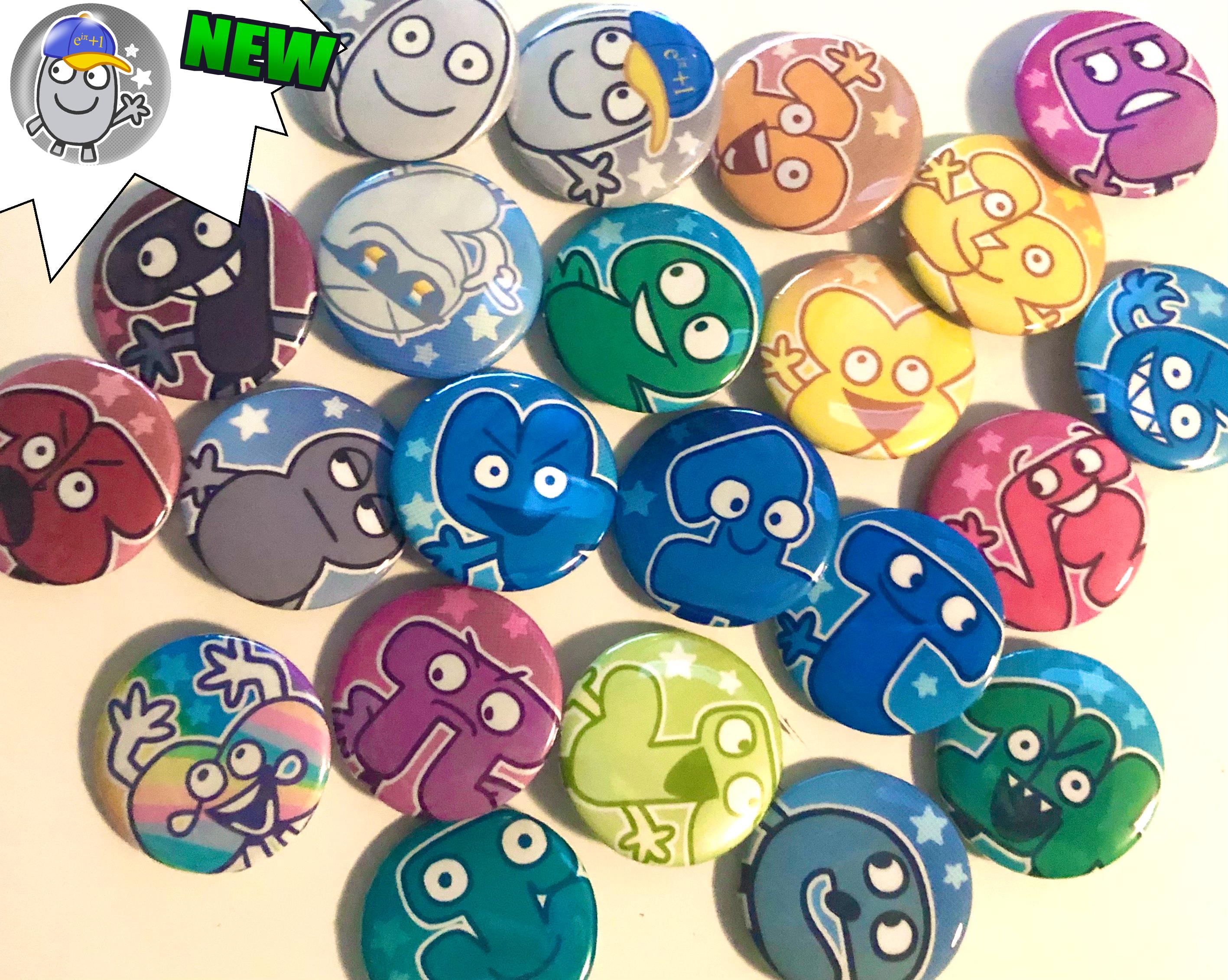 BFDI Algebralien Pin Buttons - object show