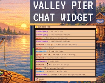 Stardew Valley inspirierte animierte Chat-Widget - Angelbach Overlay (digitaler Download)