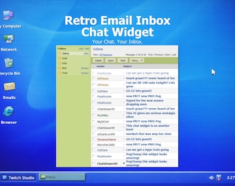 Frühes Internet Inbox Chat-Widget für StreamLabs — Retro E-Mail Stil | Twitch Chat Box Overlay