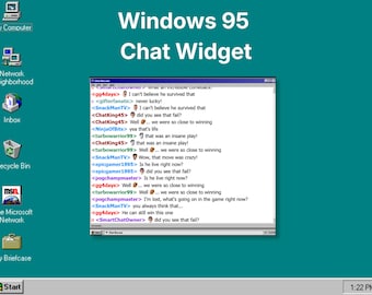Windows 95 Retro Twitch Chat Widget, Animierte UI (Digitaler Download)