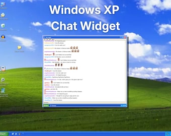 Windows xp Retro Twitch Chat Widget, animierte UI (digitaler Download)