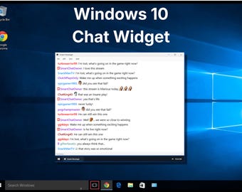Windows 10 Twitch Chat Widget Overlay, Moderne UI animierte Chat Box, OBS Streamlabs Browser Quelle, Sofort Download