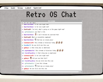 Retro OS Twitch Chat Widget, Animierte UI (Digitaler Download)