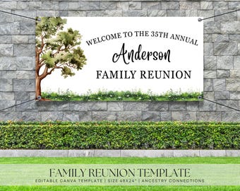 Family Reunion Welcome Banner Digital Download