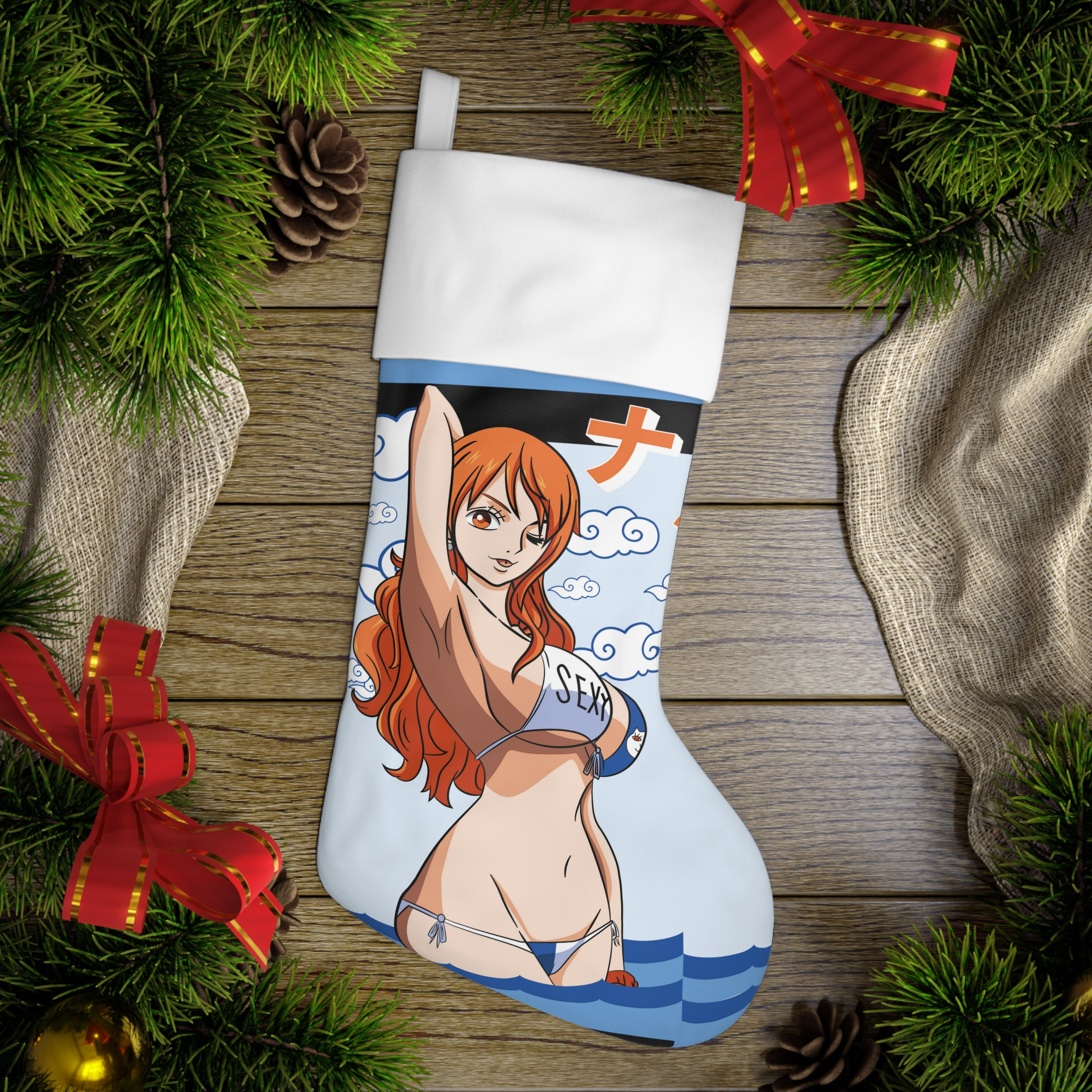Discover One Piece Nami Christmas Stocking, Family Christmas Stocking