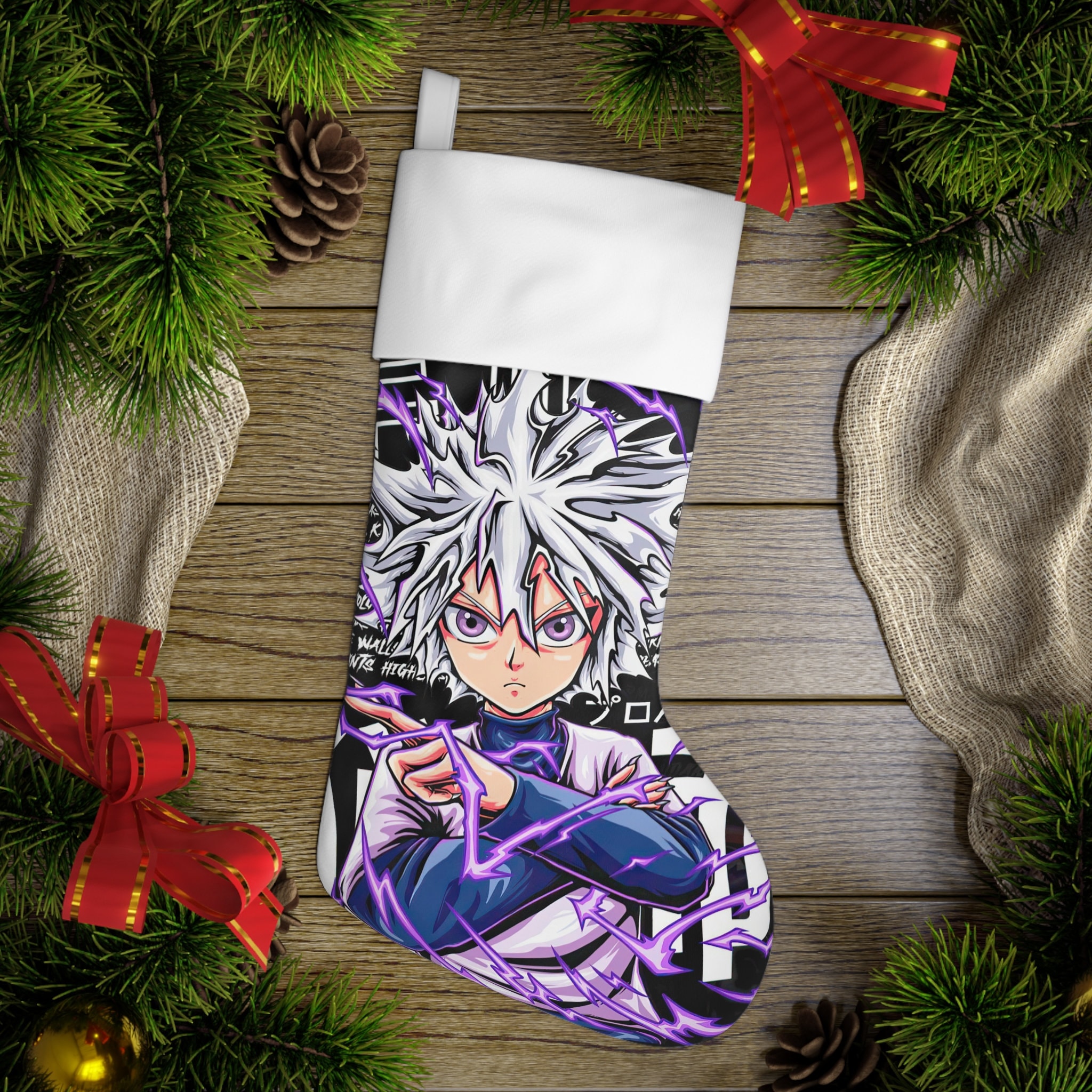 Discover Jujutsu Satoru Christmas Stocking, Family Christmas Stocking