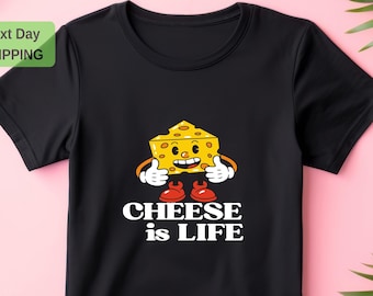 Funny Shirts, Cheese is Life Unisex T-Shirt, Cheese Graphic T-Shirt, Cheese is Life tee, USA Tee, I Love Cheese T-Shirt