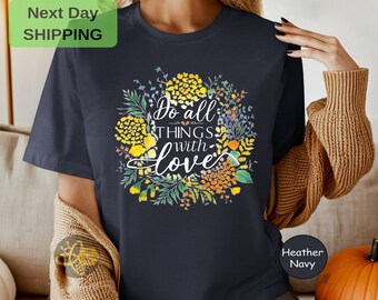 Hello Spring Tee, Comfort Colors Shirt, Flowers T-Shirt, Boho Wildflowers Floral Nature Shirt, Wild Flower Shirt, Retro Shirt, Boho Shirt