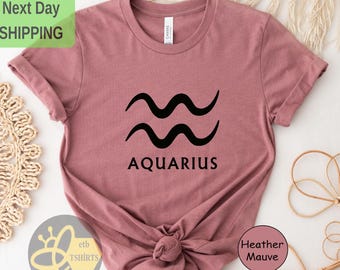 Aquarius Shirt, Aquarius Zodiac, Aquarius Gift, Zodiac Art Gifts, Zodiac Aquarius, Aquarius Women, Aquarius Birthday, Aquarius Sign Shirt