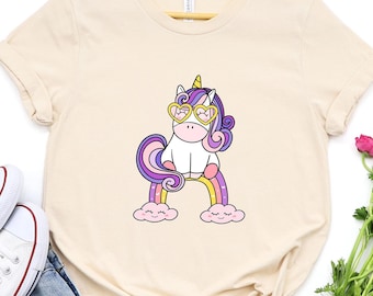 Cute Unicorn T-Shirt, Magical Fantasy Unicorn Tee, Soft Cotton Shirt for Everyday Wear, Perfect Unicorn Lover Gift, Funny Tee, Birthday Gift