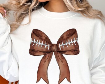 Girly Bow football Sweatshirt, Game day football Sweatshirt, touch down season football shirt, Trendy football sweatshirt, football, dtf