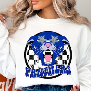 Blue Panthers Sweatshirt Etsy