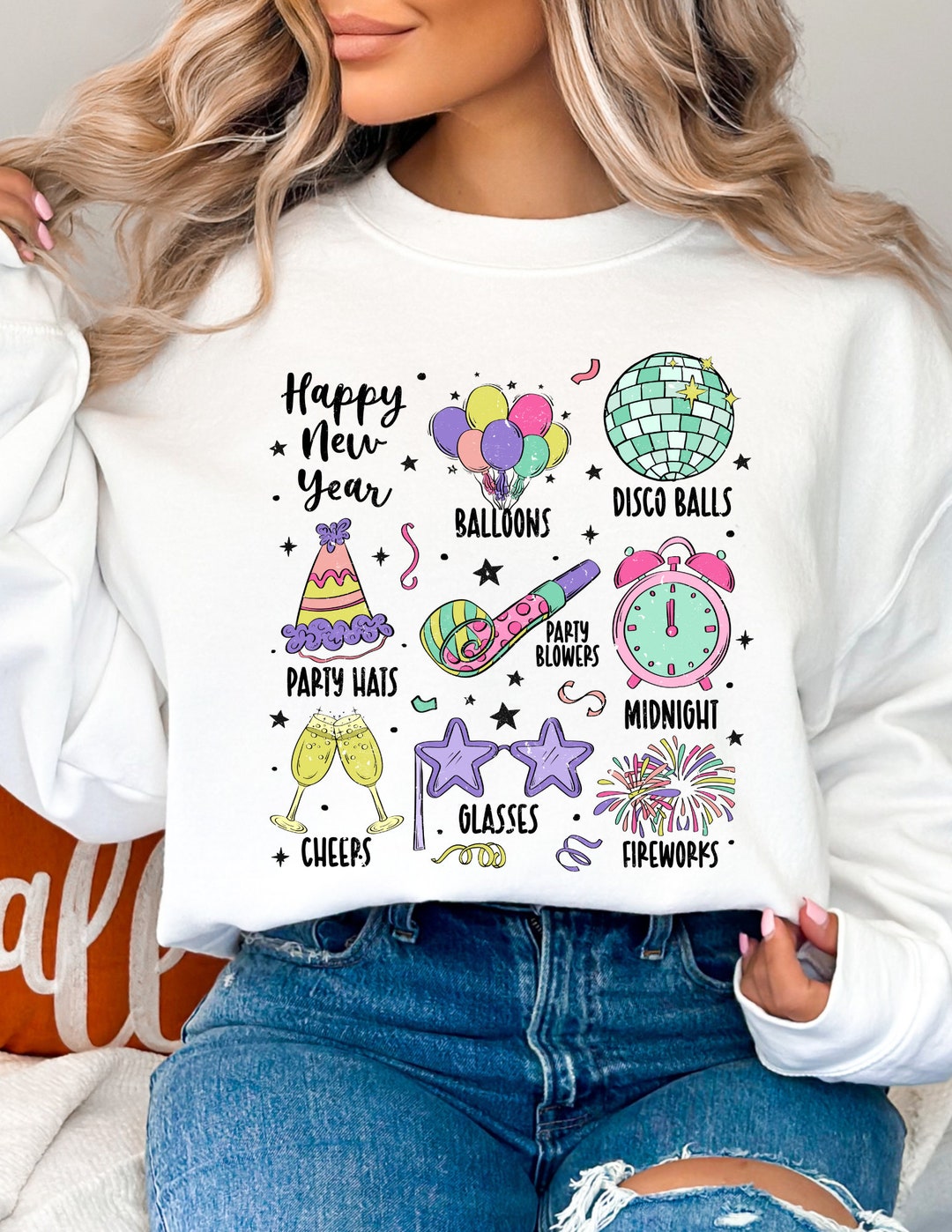Happy New Year's Sweatshirt, New Years Eve, NYE Sweatshirt, Cheers