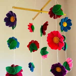 Colourful Felt Flower Mobile image 1