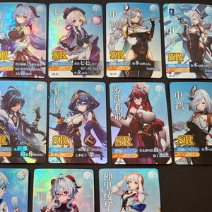Genshin Impact Personajes CRYO [SR/R Rarity] Tarjetas fotográficas comerciales/coleccionables/individuales / Yikatang (艺卡堂)