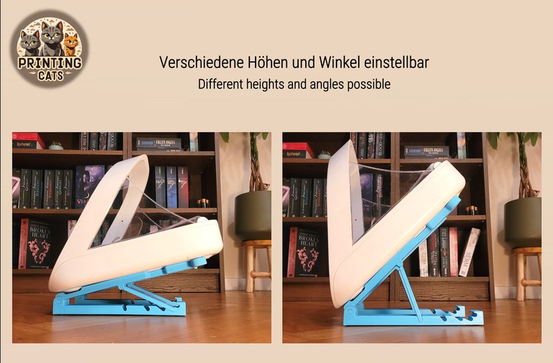 Verstellbarer Ständer für SureFeed® Futterautomat verschiedene Winkel und Höhen 3D Druck personalisiert Bild 3