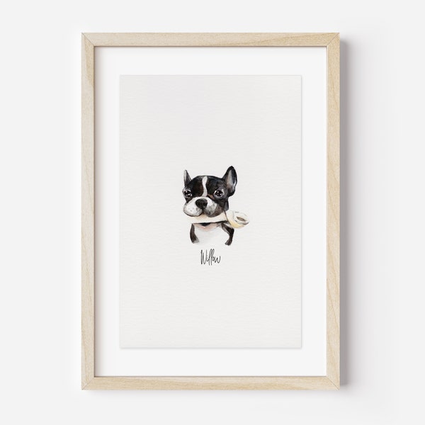 Mini Custom Watercolor Pet Portrait, Dog Portraits from Photos,Dog Portraits From Photos, Pet Painting, Custom Tiny Paintings, Hand Painted