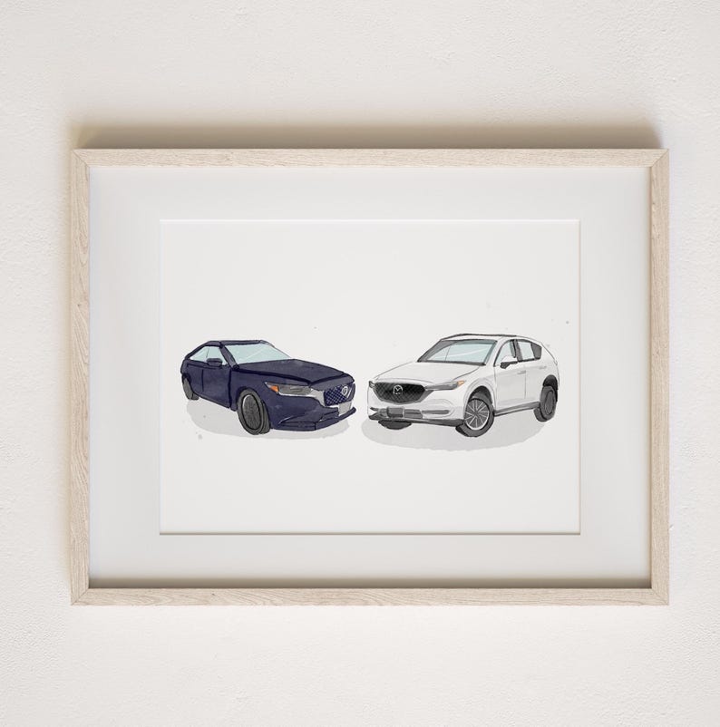 Car Painting From Photo, Car Paintings, Car Drawing from Photo, Custom Watercolor Portrait,Personalized Gift for Boyfriend, Gift for Him image 7