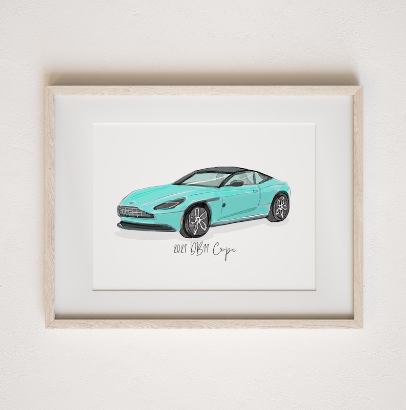 Car Painting From Photo, Car Paintings, Car Drawing from Photo, Custom Watercolor Portrait,Personalized Gift for Boyfriend, Gift for Him image 5