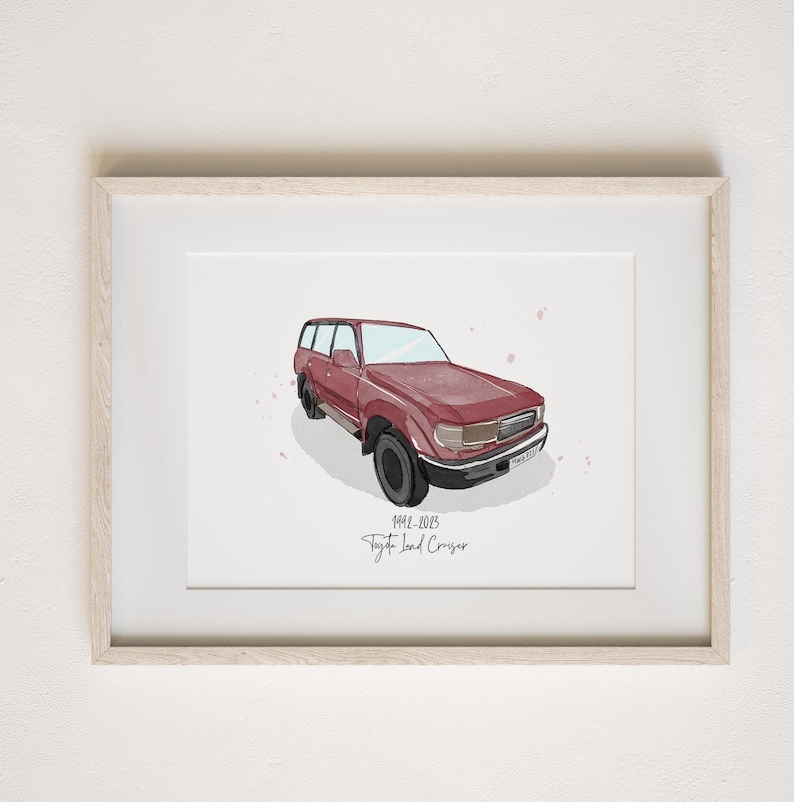 Car Painting From Photo, Car Paintings, Car Drawing from Photo, Custom Watercolor Portrait,Personalized Gift for Boyfriend, Gift for Him image 6