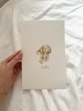 Mini Custom Watercolor Pet Portrait, Dog Portraits from Photos,Dog Portraits From Photos, Pet Painting, Custom Tiny Paintings, Hand Painted