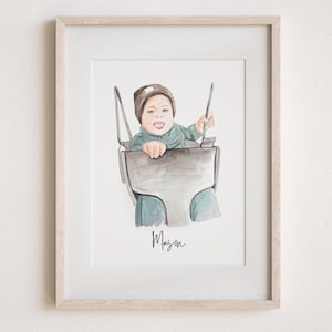 Custom Watercolor Portrait, Family Portrait, Custom Portrait From Photo, Portraits From Photos, Personalized Gifts, Mother&#39;s Day Gift
