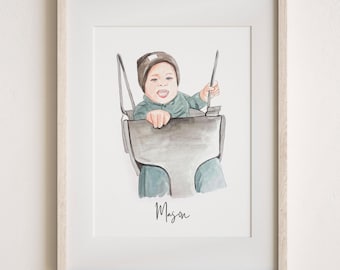 Custom Watercolor Portrait, Family Portrait, Custom Portrait From Photo, Portraits From Photos, Personalized Gifts, Mother's Day Gift
