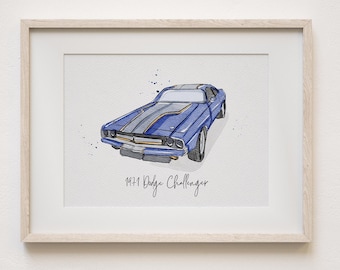 Car Painting From Photo, Car Paintings, Car Drawing from Photo, Custom Watercolor Portrait,Personalized Gift for Boyfriend, Gift for Him