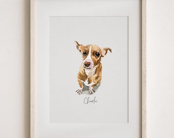Benutzerdefinierte Haustier Porträts Aquarell Haustier Porträt Muttertag Geschenk Geschenk für Mama Erinnerungsgeschenk Haustierliebhaber Geschenk Mini pro Porträt Hund Gemälde Katze