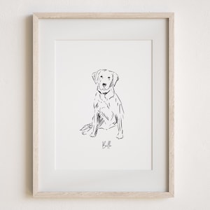 Mini aangepaste tekening huisdier portret, hondenportretten van foto's, hondenportretten van foto's, huisdier schets aangepaste handgeschilderde huisdier Memorial tekening