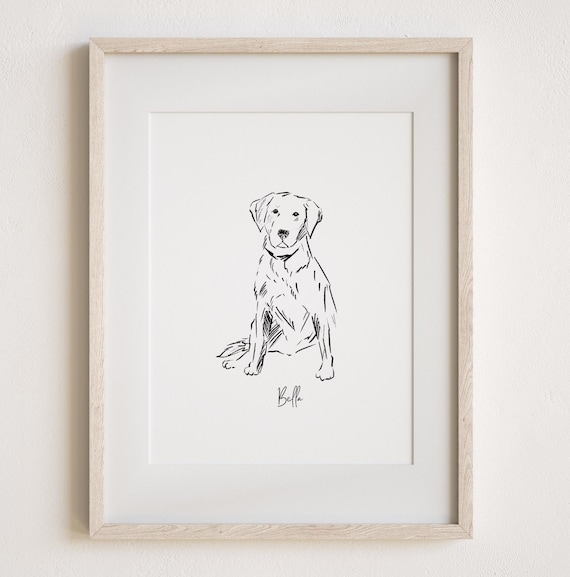 Mini Custom Drawing Pet Portrait, Dog Portraits from Photos ,Dog Portraits From Photos, Pet Sketch Custom Hand Painted Pet Memorial drawing