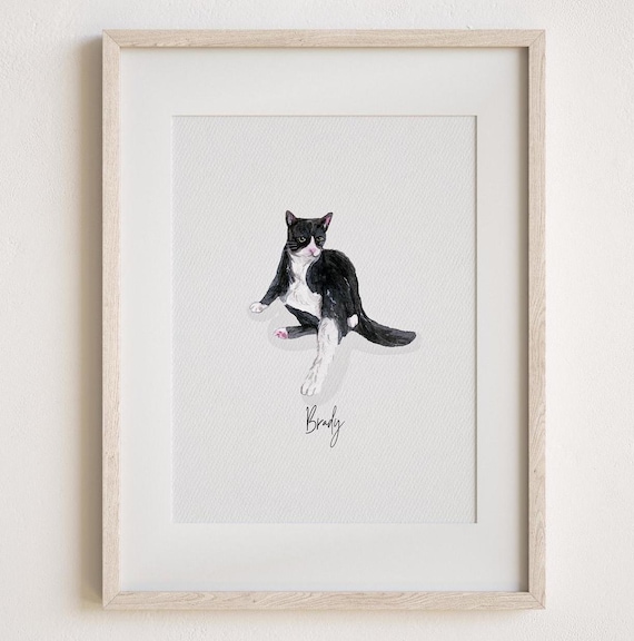 Mini Custom Watercolor Pet Portrait, Cat Portraits from Photos,Cat Portraits From Photos, Pet Painting, Custom Tiny Paintings, Miniature