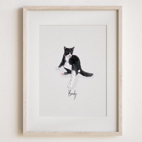 Mini portrait d'animal de compagnie aquarelle personnalisé, portraits de chat à partir de photos, portraits de chat à partir de photos, peinture d'animal de compagnie, petites peintures personnalisées, miniature