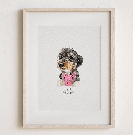 Mini Custom Watercolor Pet Portrait, Dog Portraits from Photos,Dog Portraits From Photos, Pet Painting, Custom Tiny Paintings, Hand Painted