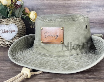 Chapéu de caminhada - Chapéu de primeiro imediato - Chapéu de balde unissex - Chapéu de primeiro imediato personalizado - Chapéu personalizado - Chapéu de viagem
