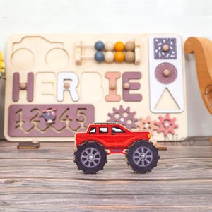 Personalized Baby Busy Board, 1st Birthday Gift, Name Puzzle, Custom Baby Gift, Gifts For Kid, Baby Shower Gifts