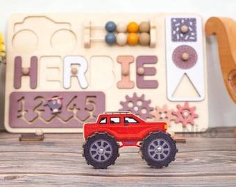 Personalized Baby Busy Board, 1st Birthday Gift, Name Puzzle, Custom Baby Gift, Gifts For Kid, Baby Shower Gifts