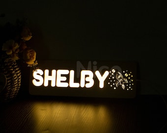 Wooden Name Light,Personalized Name Gift, Toddler Toy 1st Birthday Gift, Toys Baby Children, Custom Toddler Toys,  Baby Shower