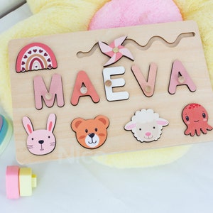 Wooden Activity Toys-1st Birthday Gift Name Puzzle-Toys handmade-First Christmas, Toddler Toy-Personalized Puzzle