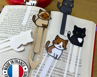 Pack de 6 marque-pages chat | Lot de 5+1 gratuit | Collection chats mignons | Idée cadeau | Impression 3D