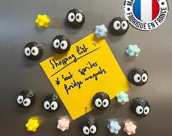 Susuwatari fridge magnets | 15 soot sprites magnets | Gift idea
