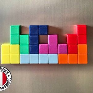 Imanes de nevera Tetris Decoración original Precios decrecientes Impresión 3d imagen 2