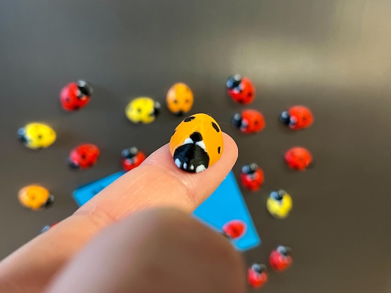Ladybug fridge magnets | 5 to 25 mini insect magnets | Gift idea image 6